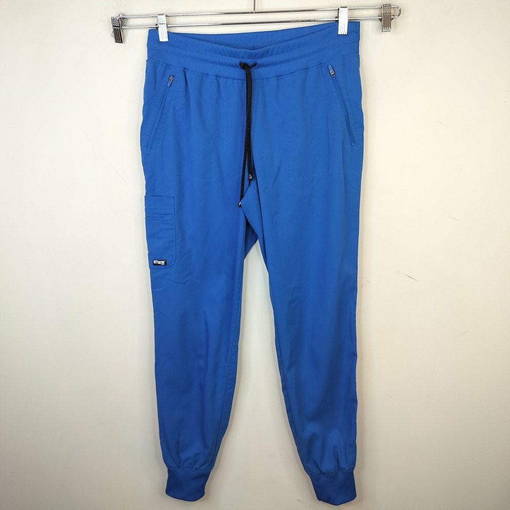 Grey's Anatomy Stretch Scrub Joggers Pant Medium Tall MT Cargo Pocket Blue